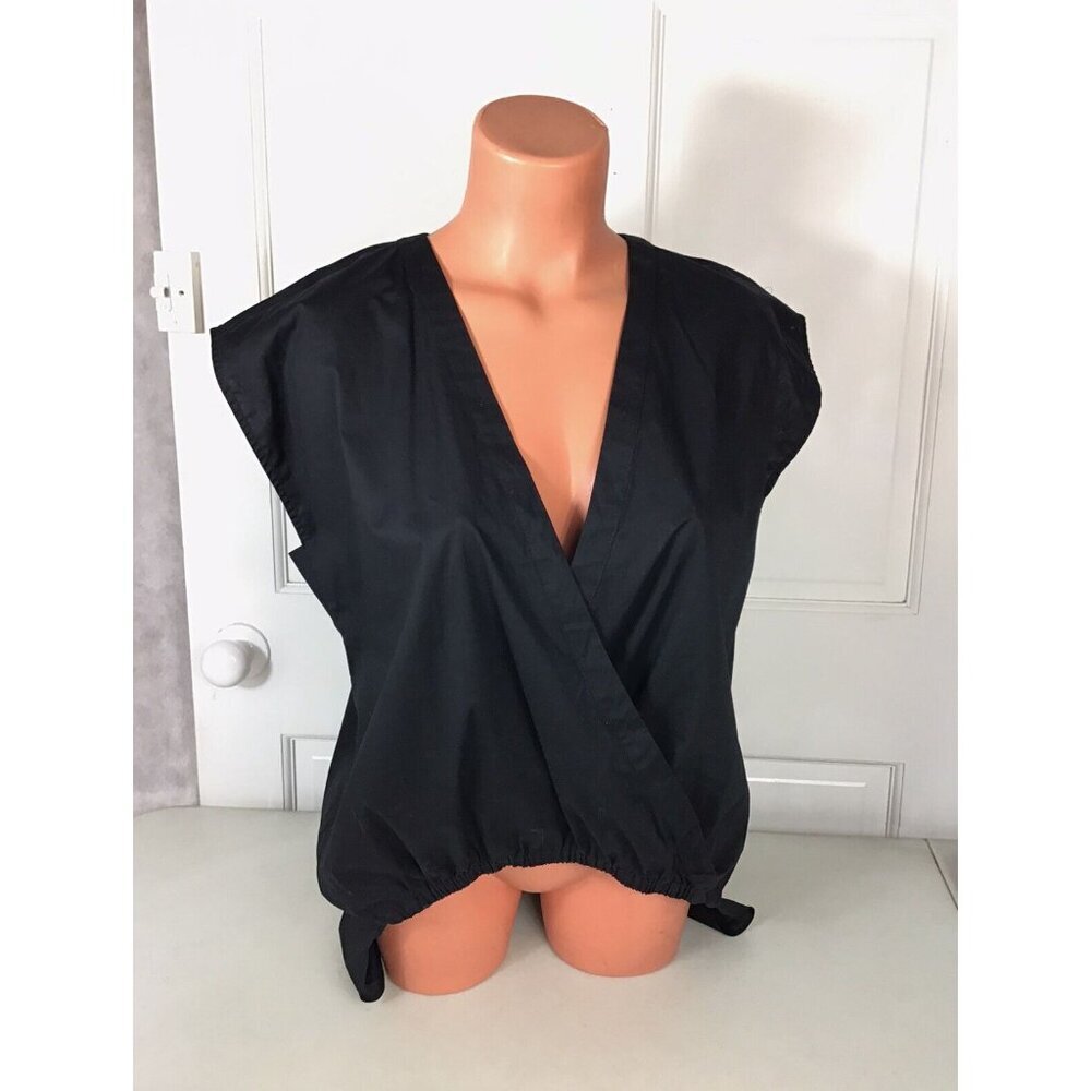 DKNY Wrap Blouse Top Sleeveless Womens 6